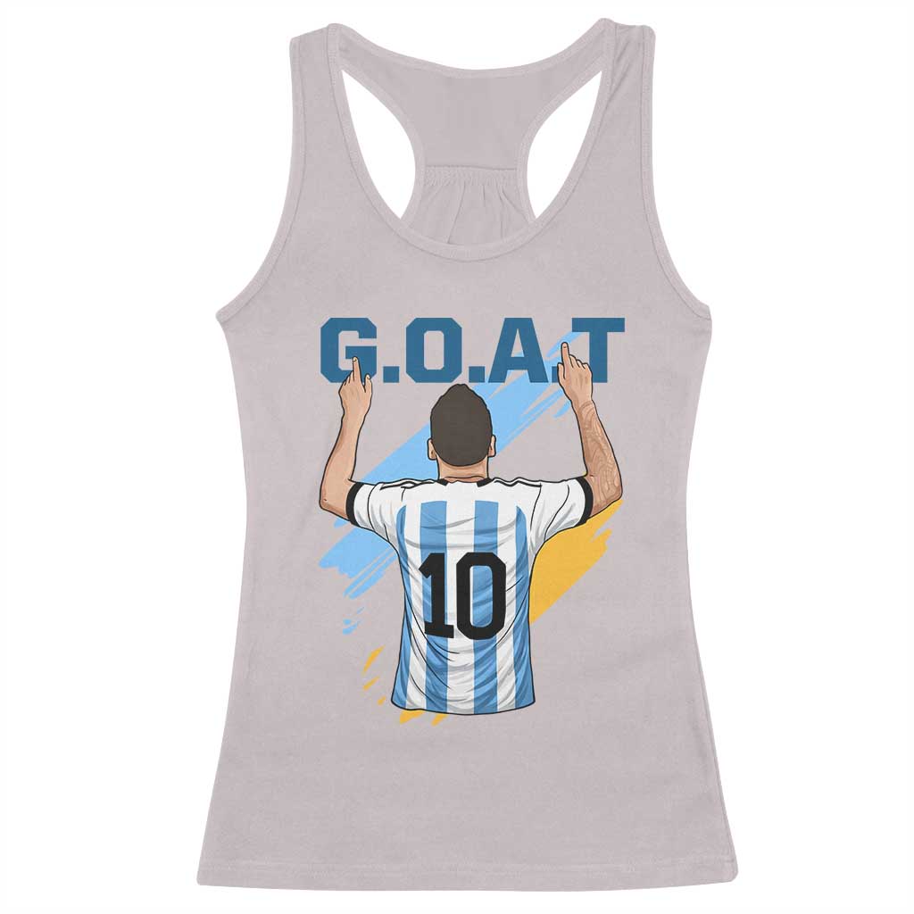 Legendary Number 10 Racerback Tank Top Goat Of Soccer Gift For Fans