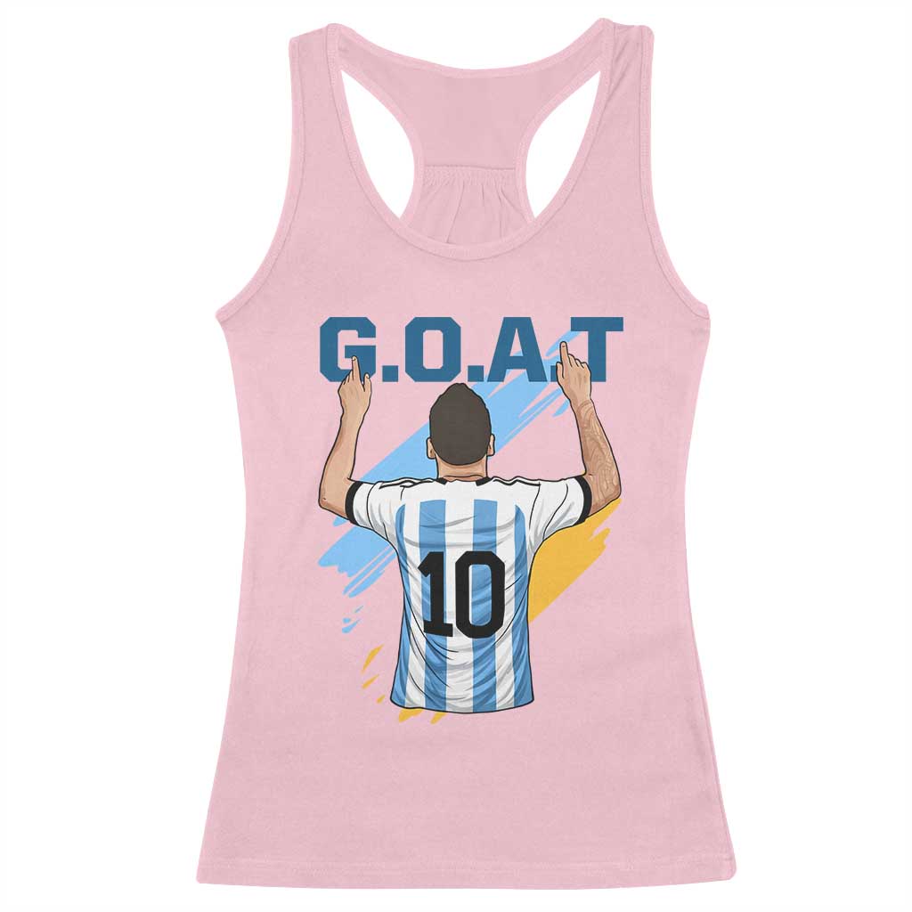 Legendary Number 10 Racerback Tank Top Goat Of Soccer Gift For Fans