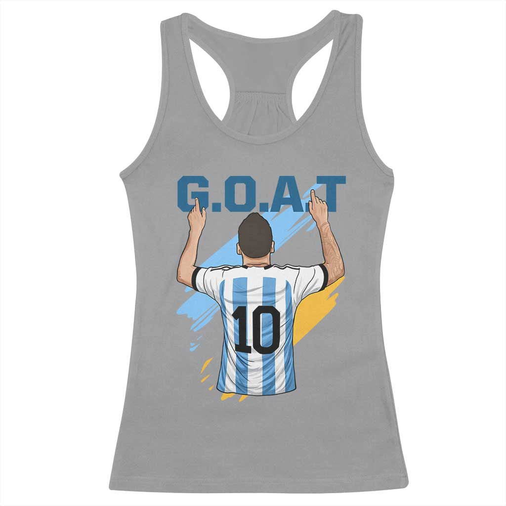 Legendary Number 10 Racerback Tank Top Goat Of Soccer Gift For Fans
