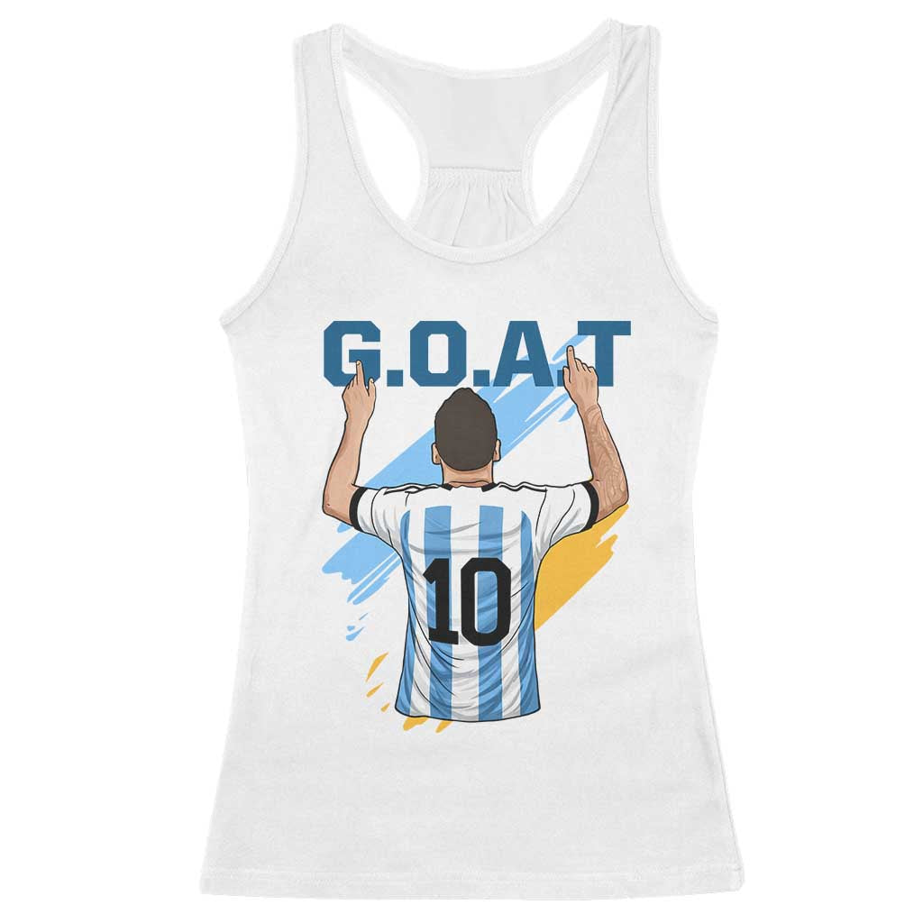Legendary Number 10 Racerback Tank Top Goat Of Soccer Gift For Fans