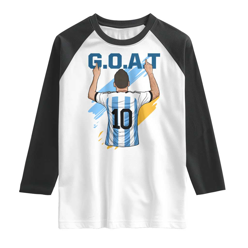 Legendary Number 10 Raglan Shirt Goat Of Soccer Gift For Fans