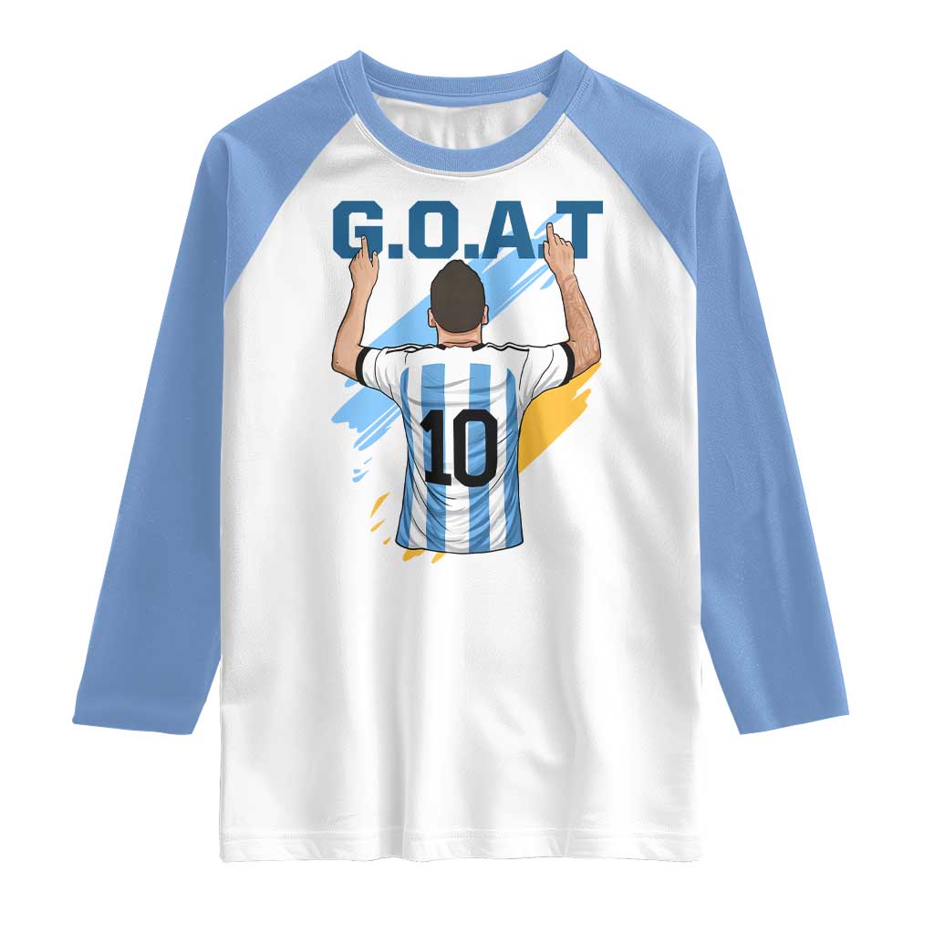 Legendary Number 10 Raglan Shirt Goat Of Soccer Gift For Fans