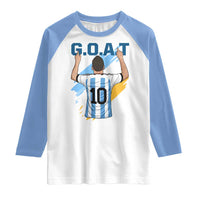 Legendary Number 10 Raglan Shirt Goat Of Soccer Gift For Fans