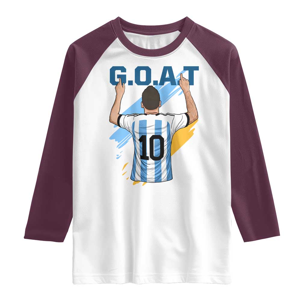 Legendary Number 10 Raglan Shirt Goat Of Soccer Gift For Fans