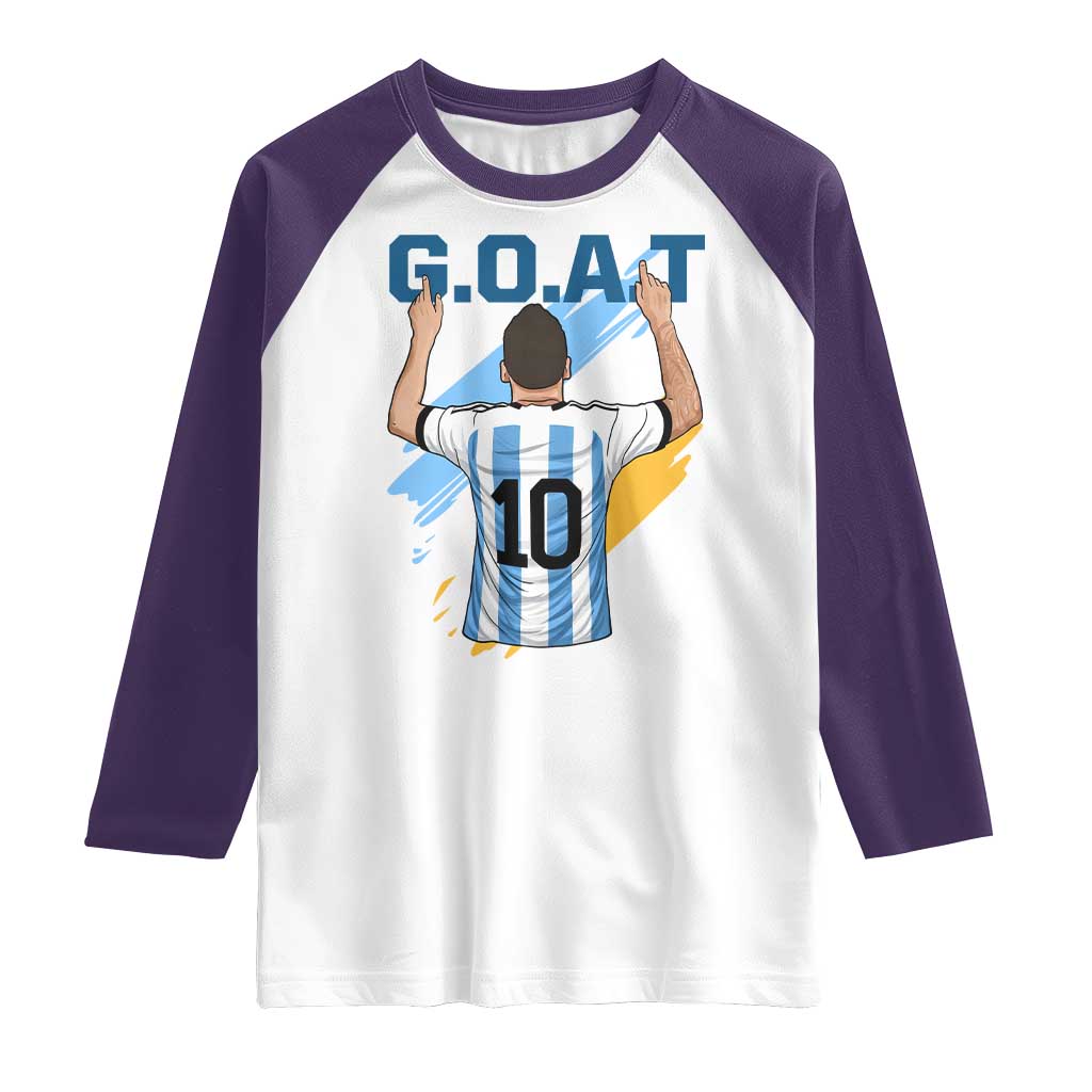 Legendary Number 10 Raglan Shirt Goat Of Soccer Gift For Fans