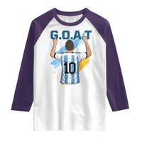 Legendary Number 10 Raglan Shirt Goat Of Soccer Gift For Fans