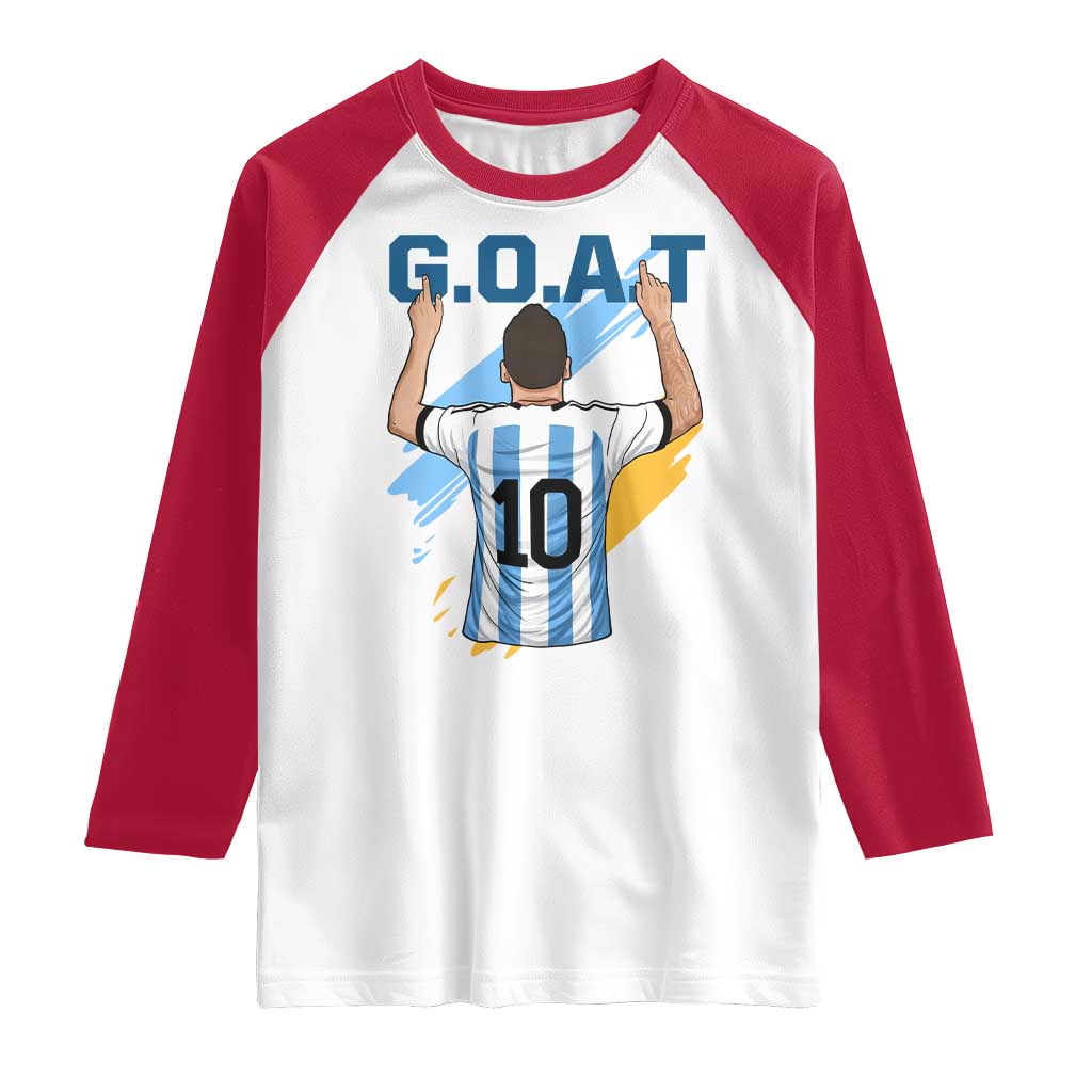 Legendary Number 10 Raglan Shirt Goat Of Soccer Gift For Fans