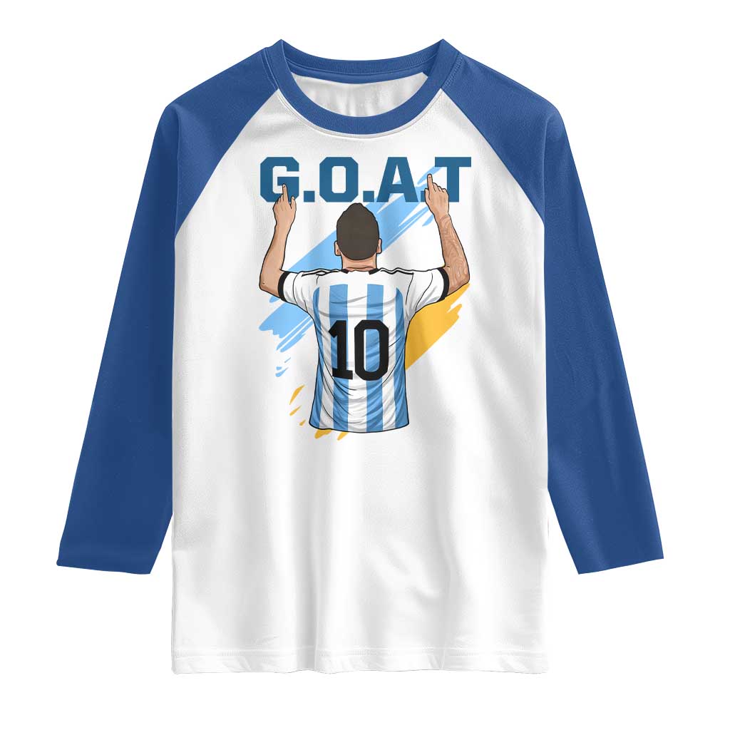 Legendary Number 10 Raglan Shirt Goat Of Soccer Gift For Fans