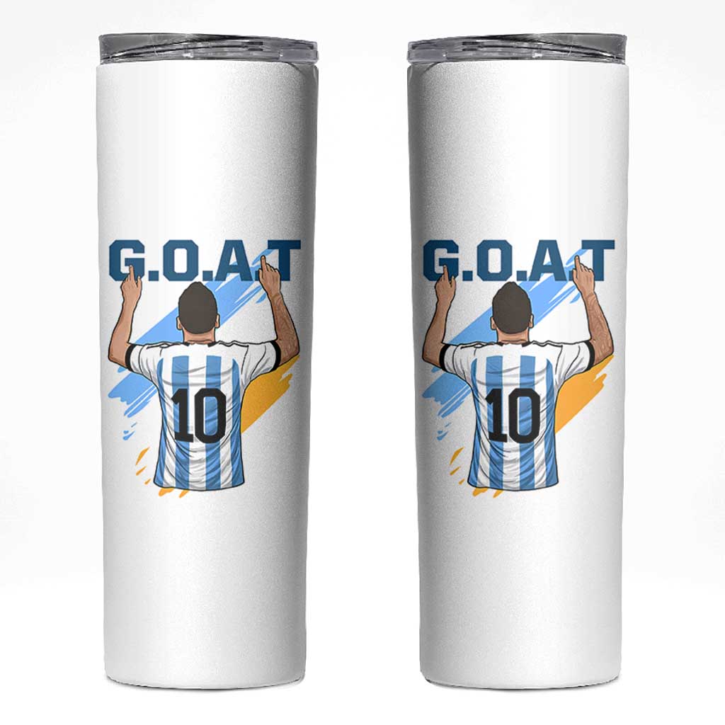 Legendary Number 10 Skinny Tumbler Goat Of Soccer Gift For Fans