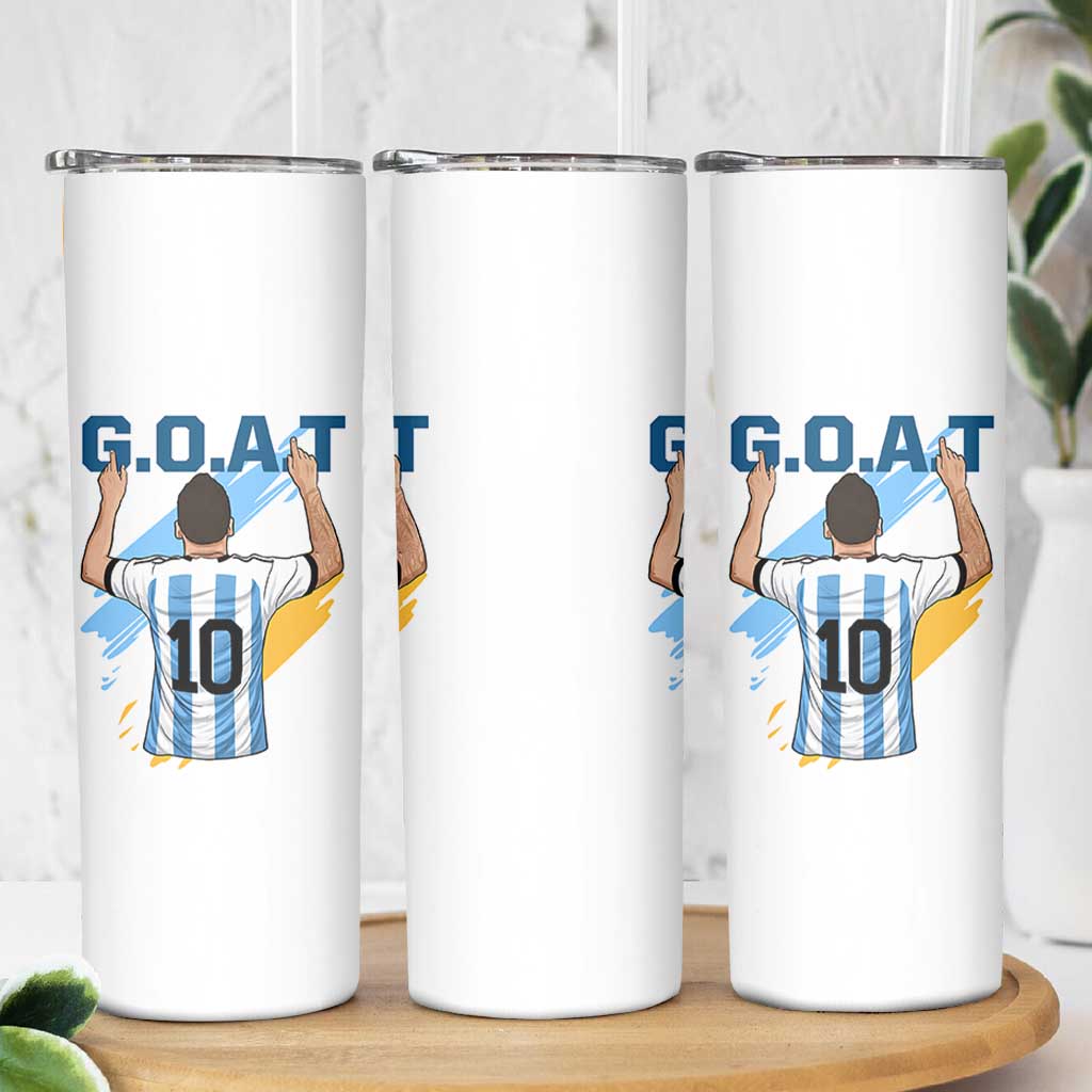Legendary Number 10 Skinny Tumbler Goat Of Soccer Gift For Fans