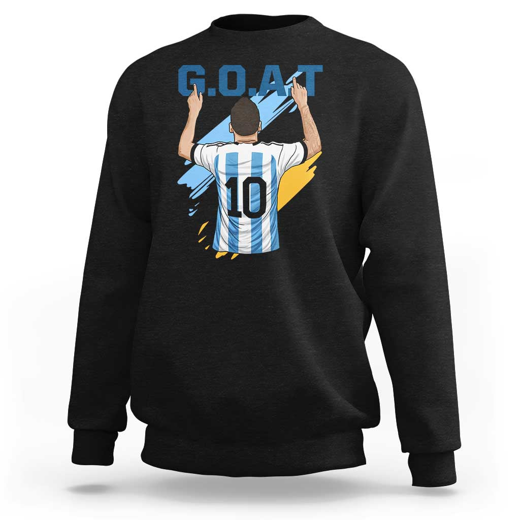 Legendary Number 10 Sweatshirt Goat Of Soccer Gift For Fans