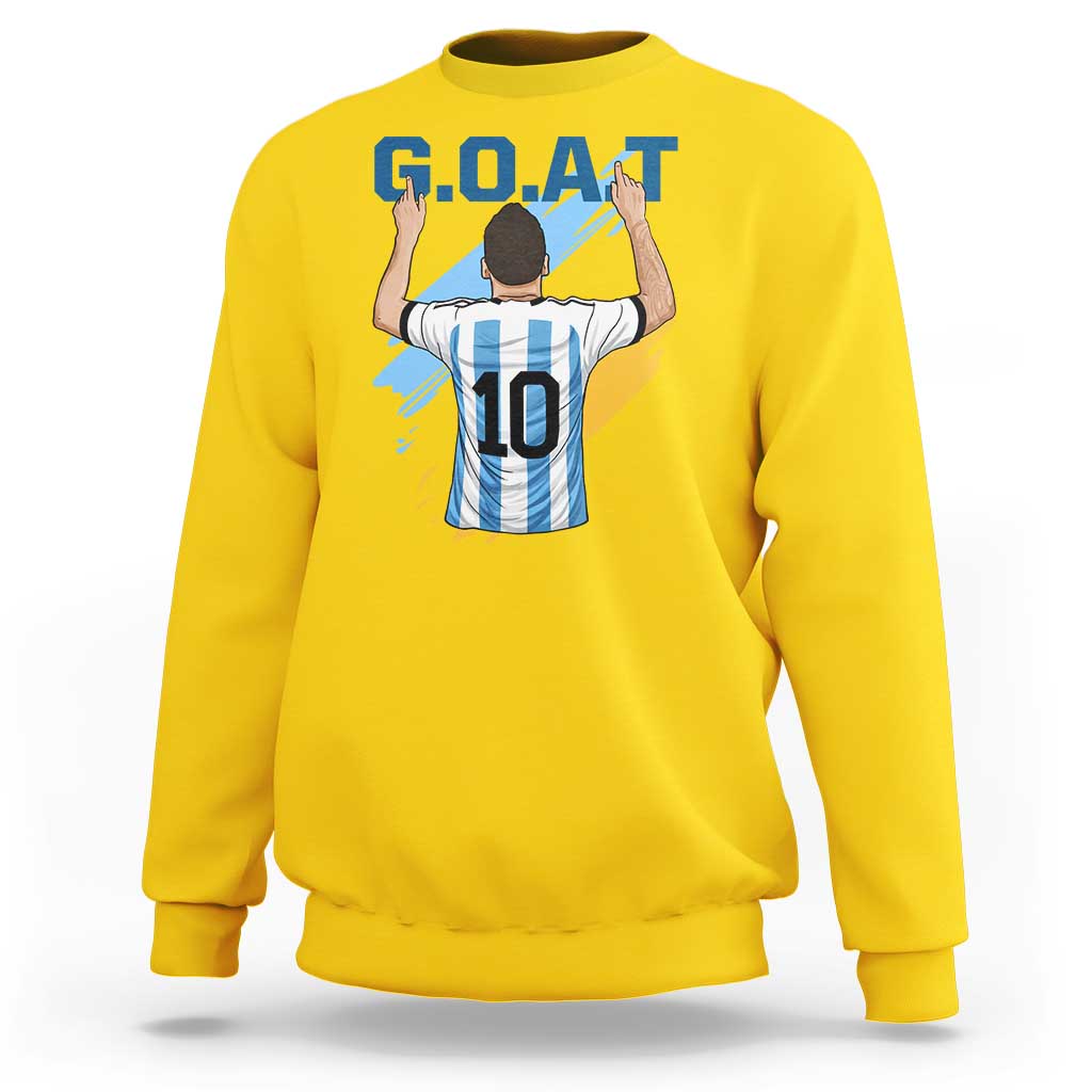 Legendary Number 10 Sweatshirt Goat Of Soccer Gift For Fans