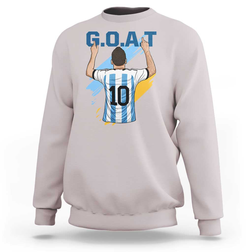 Legendary Number 10 Sweatshirt Goat Of Soccer Gift For Fans