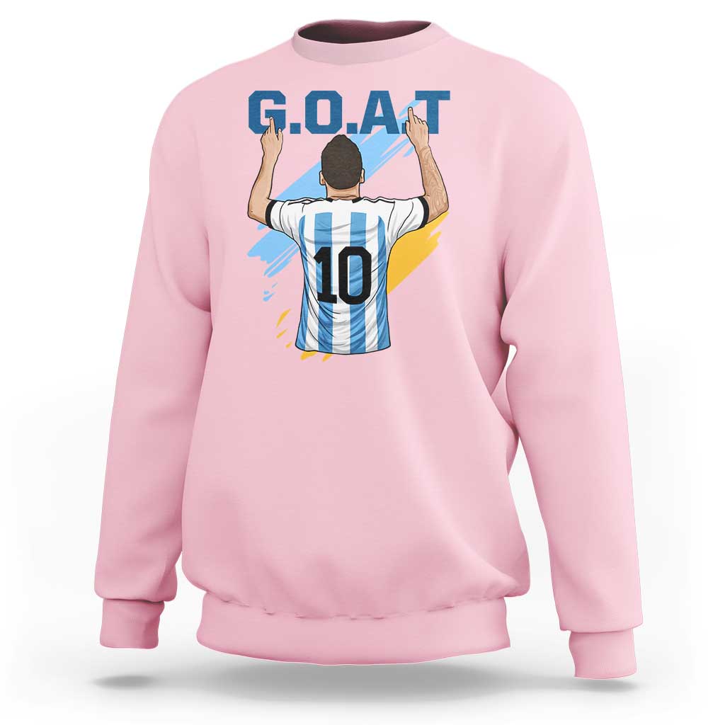 Legendary Number 10 Sweatshirt Goat Of Soccer Gift For Fans