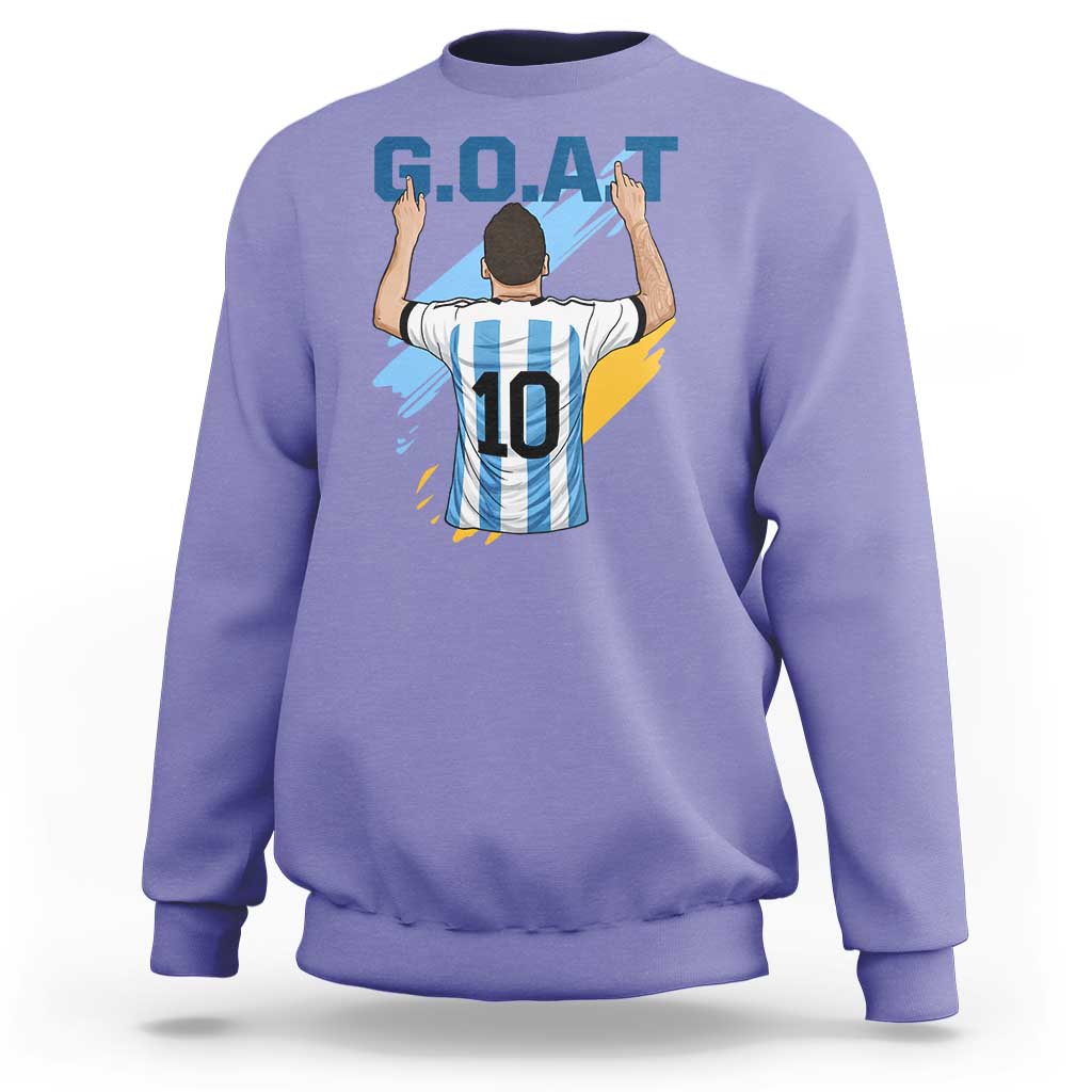 Legendary Number 10 Sweatshirt Goat Of Soccer Gift For Fans