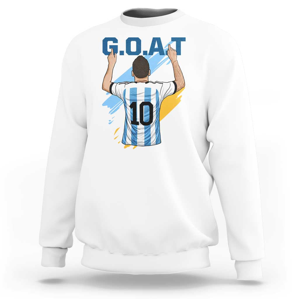 Legendary Number 10 Sweatshirt Goat Of Soccer Gift For Fans