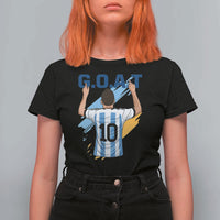 Legendary Number 10 T Shirt For Women Goat Of Soccer Gift For Fans