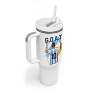 Legendary Number 10 Tumbler With Handle Goat Of Soccer Gift For Fans