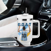 Legendary Number 10 Tumbler With Handle Goat Of Soccer Gift For Fans