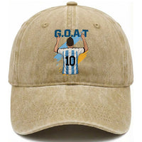 Legendary Number 10 Washed Cotton Baseball Cap Goat Of Soccer Gift For Fans