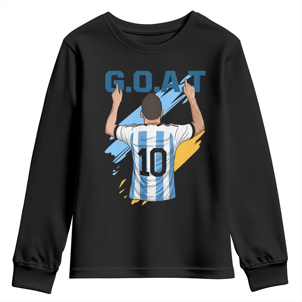 Legendary Number 10 Youth Sweatshirt Goat Of Soccer Gift For Fans