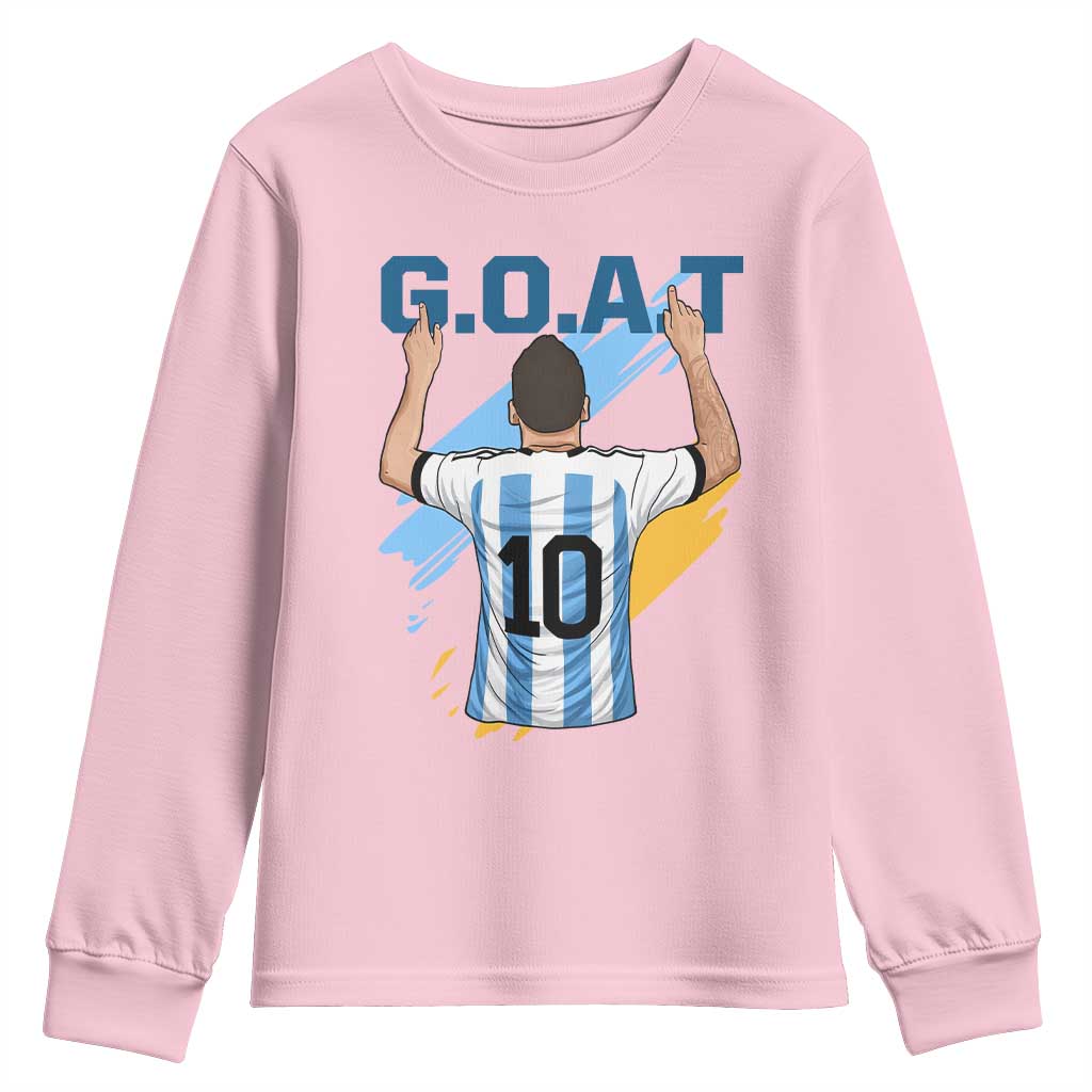 Legendary Number 10 Youth Sweatshirt Goat Of Soccer Gift For Fans