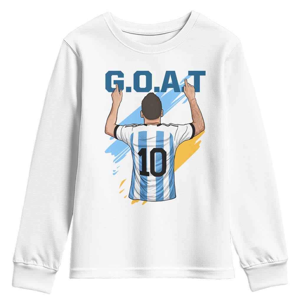 Legendary Number 10 Youth Sweatshirt Goat Of Soccer Gift For Fans