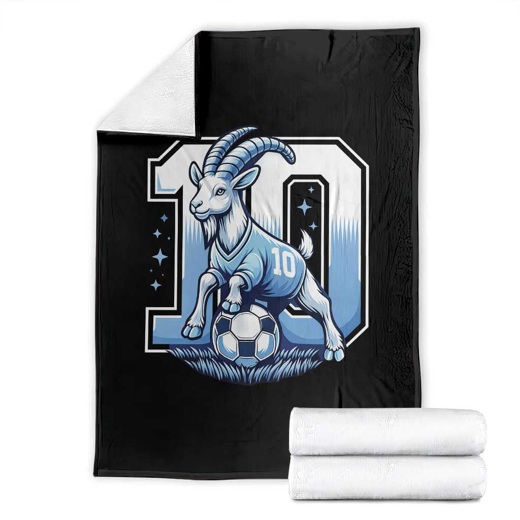 Number Ten The Goat Of Football Fans Throw Blanket Soccer Lover Gift