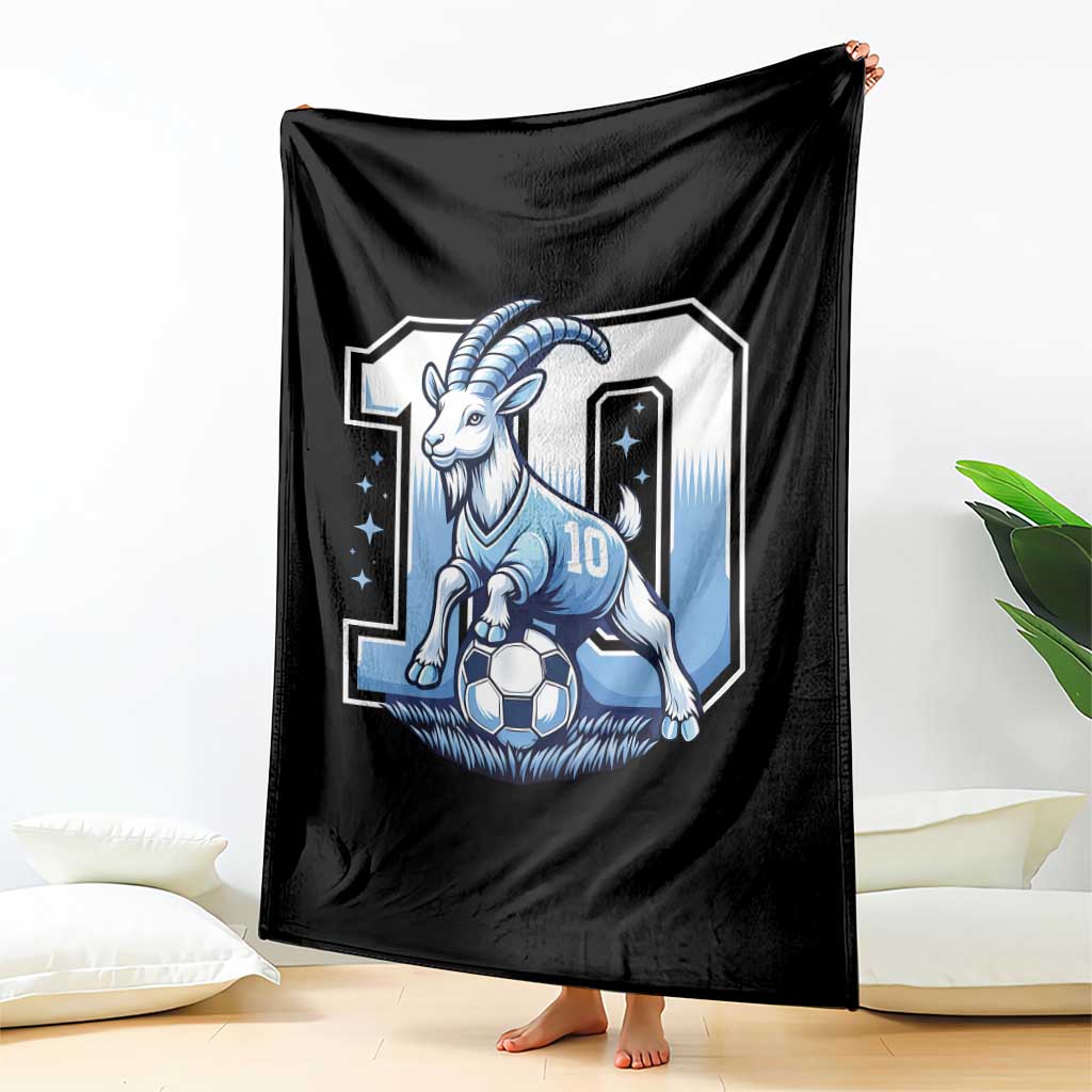 Number Ten The Goat Of Football Fans Throw Blanket Soccer Lover Gift