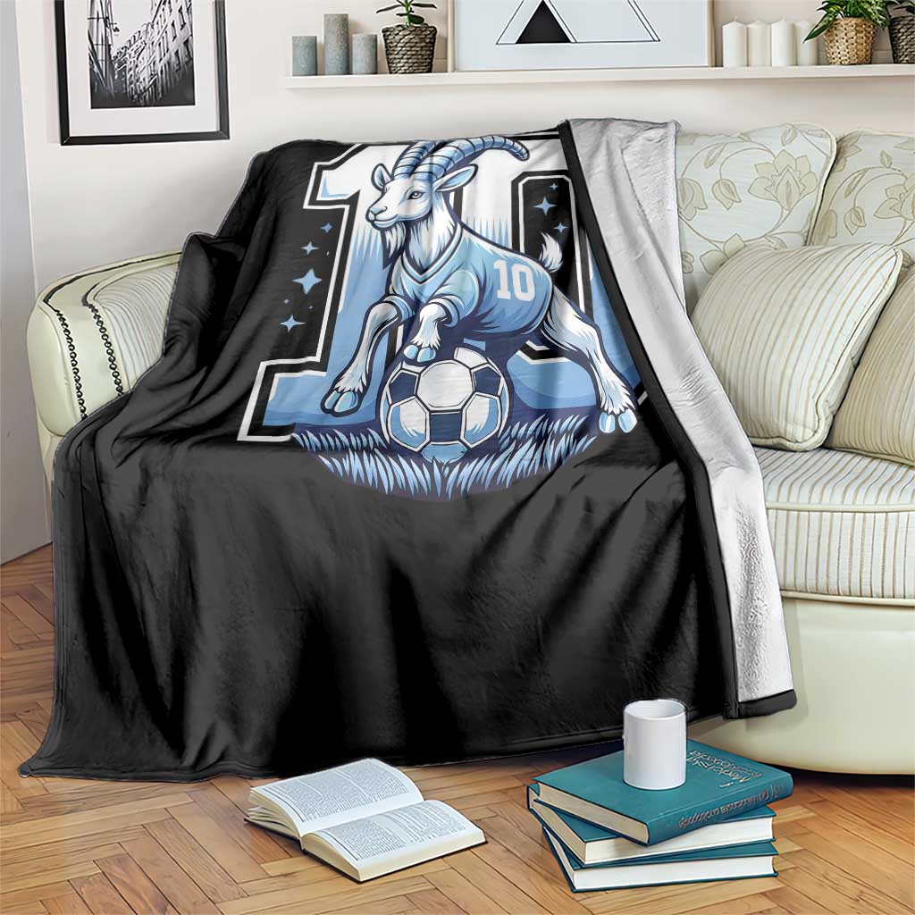 Number Ten The Goat Of Football Fans Throw Blanket Soccer Lover Gift