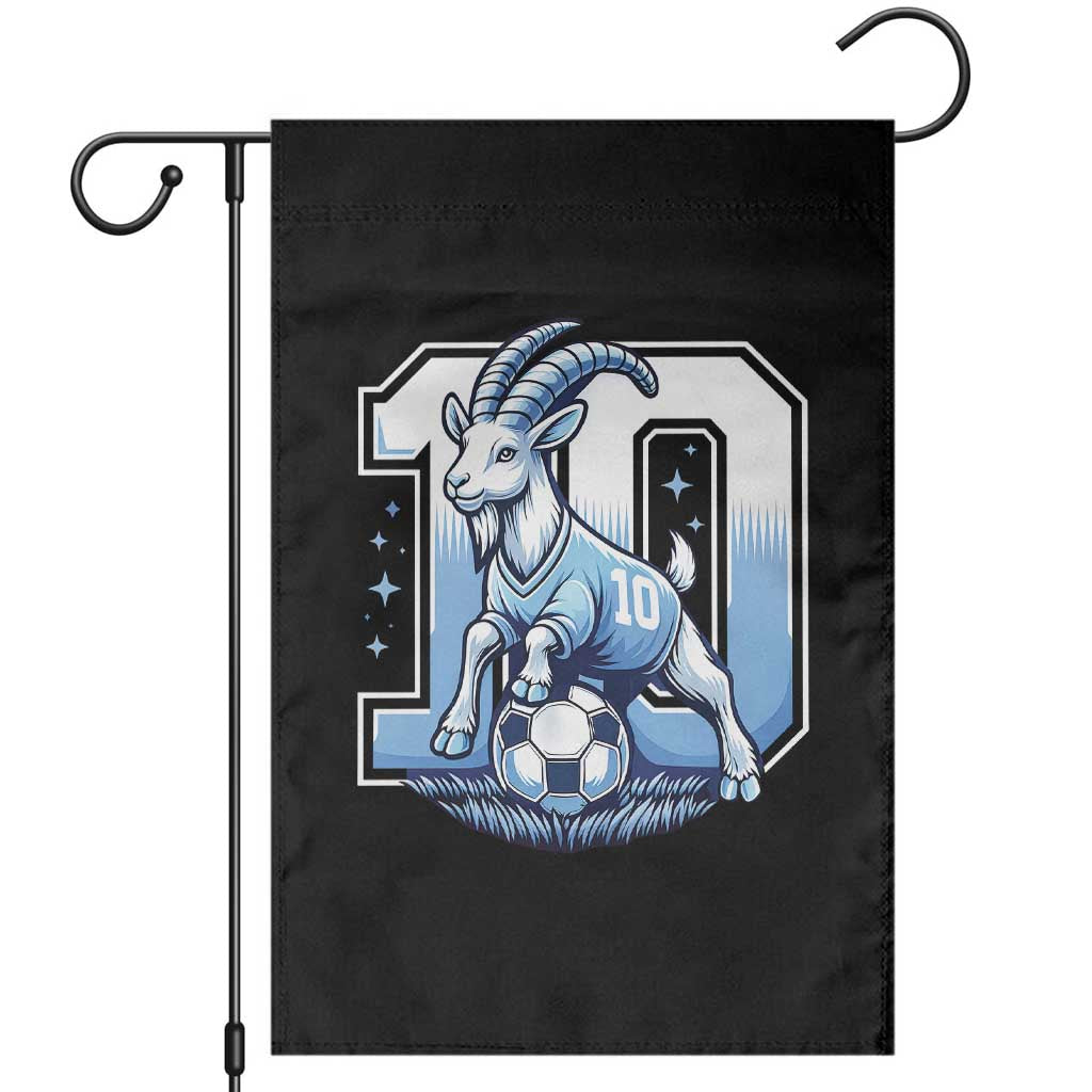 Number Ten The Goat Of Football Fans Garden Flag Soccer Lover Gift
