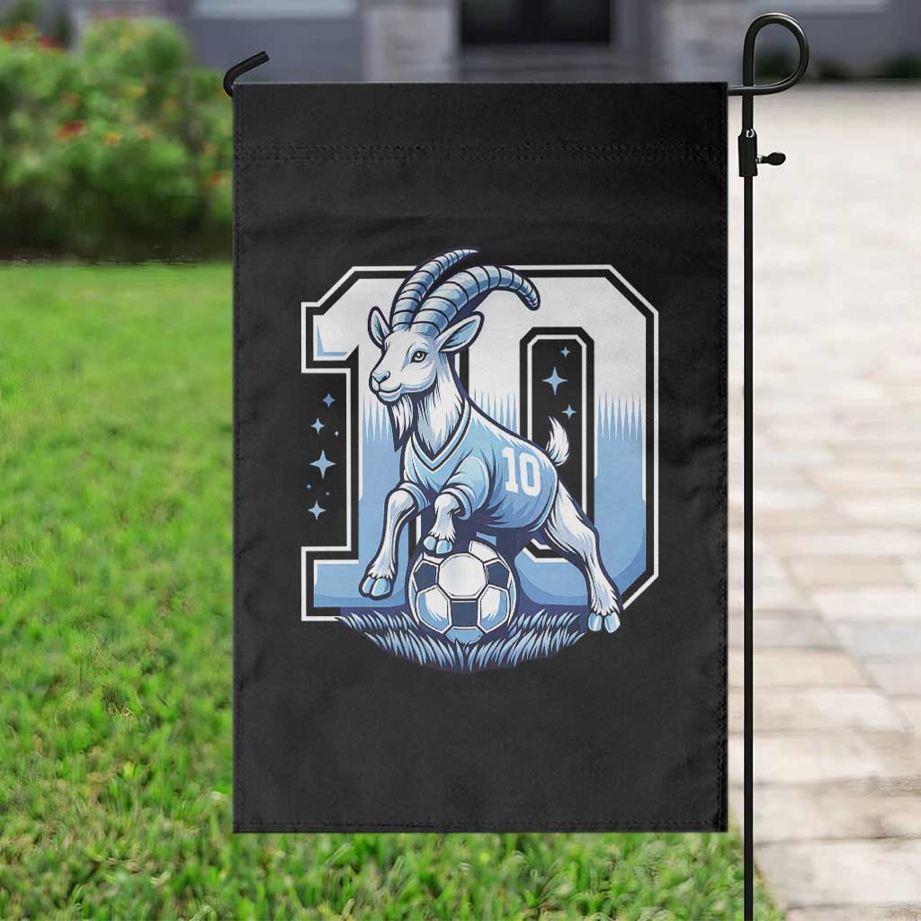 Number Ten The Goat Of Football Fans Garden Flag Soccer Lover Gift