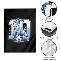 Number Ten The Goat Of Football Fans Garden Flag Soccer Lover Gift