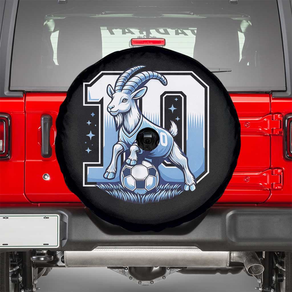 Number Ten The Goat Of Football Fans Spare Tire Cover Soccer Lover Gift