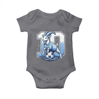 Number Ten The Goat Of Football Fans Baby Onesie Soccer Lover Gift
