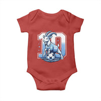 Number Ten The Goat Of Football Fans Baby Onesie Soccer Lover Gift