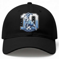 Number Ten The Goat Of Football Fans Baseball Cap Soccer Lover Gift