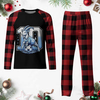 Number Ten The Goat Of Football Fans Plaid Pajama Set Soccer Lover Gift