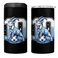 Number Ten The Goat Of Football Fans 4 in 1 Can Cooler Tumbler Soccer Lover Gift