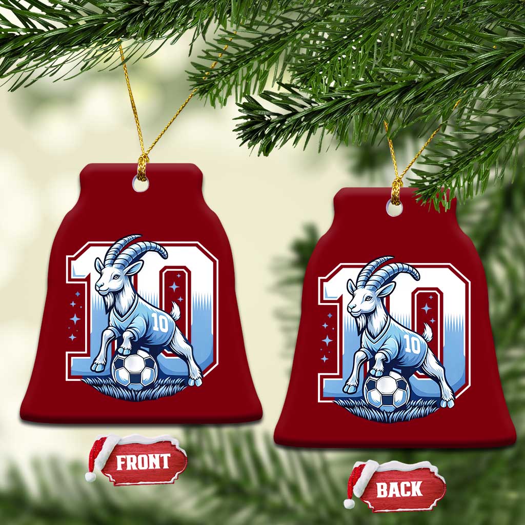 Number Ten The Goat Of Football Fans Ceramic Ornament Soccer Lover Gift