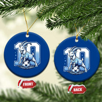 Number Ten The Goat Of Football Fans Ceramic Ornament Soccer Lover Gift