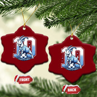 Number Ten The Goat Of Football Fans Ceramic Ornament Soccer Lover Gift