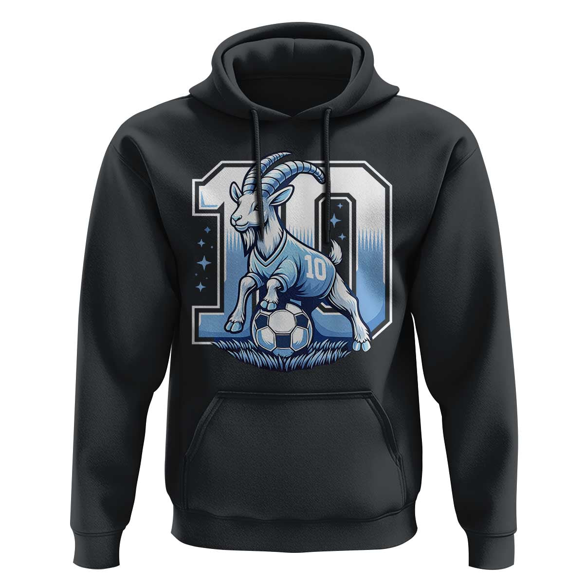 Number Ten The Goat Of Football Fans Hoodie Soccer Lover Gift