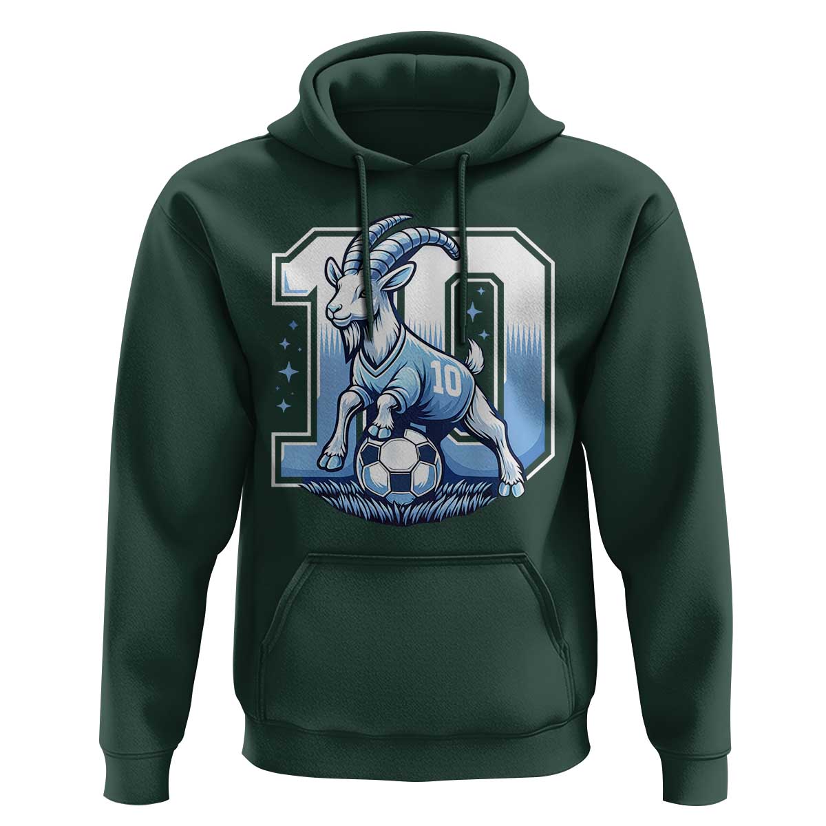 Number Ten The Goat Of Football Fans Hoodie Soccer Lover Gift
