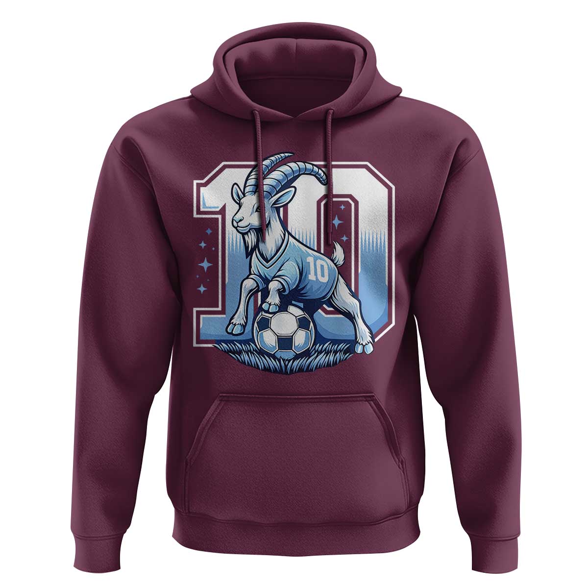 Number Ten The Goat Of Football Fans Hoodie Soccer Lover Gift