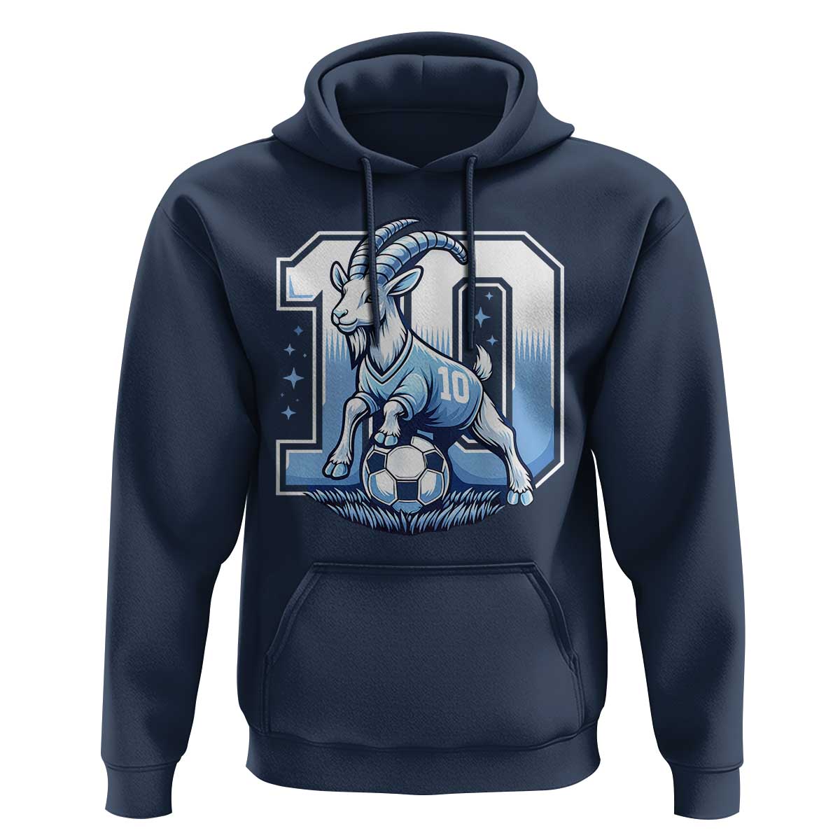 Number Ten The Goat Of Football Fans Hoodie Soccer Lover Gift