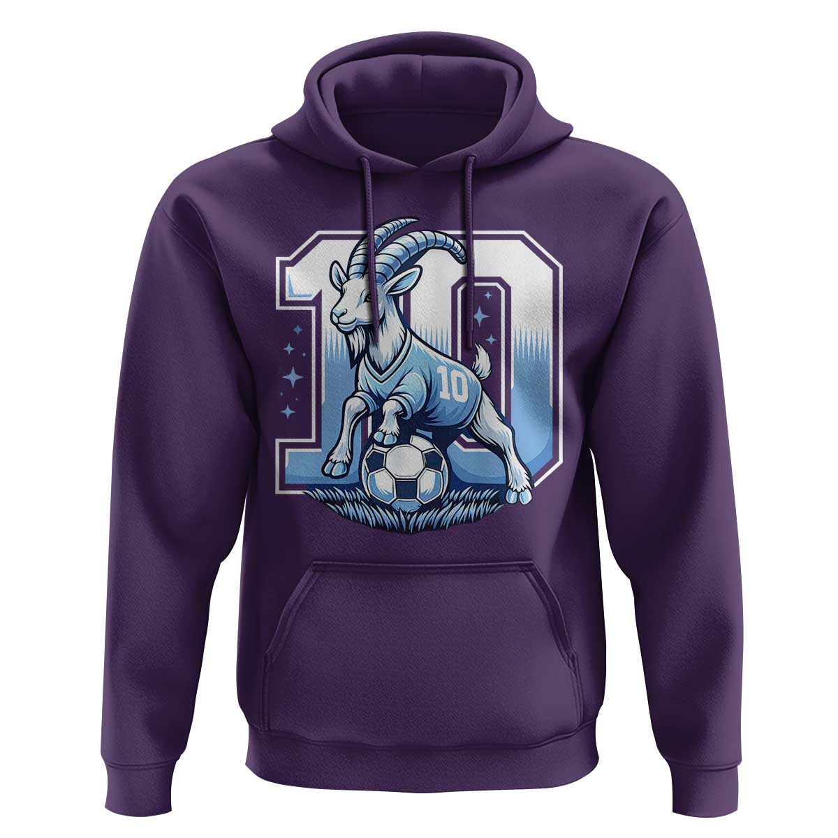 Number Ten The Goat Of Football Fans Hoodie Soccer Lover Gift