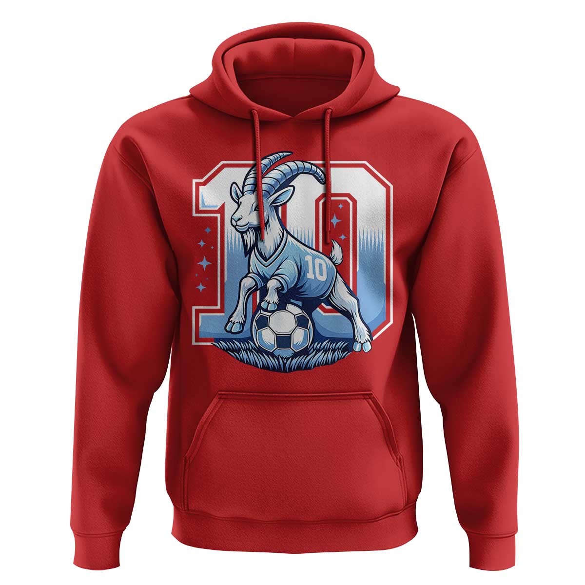 Number Ten The Goat Of Football Fans Hoodie Soccer Lover Gift