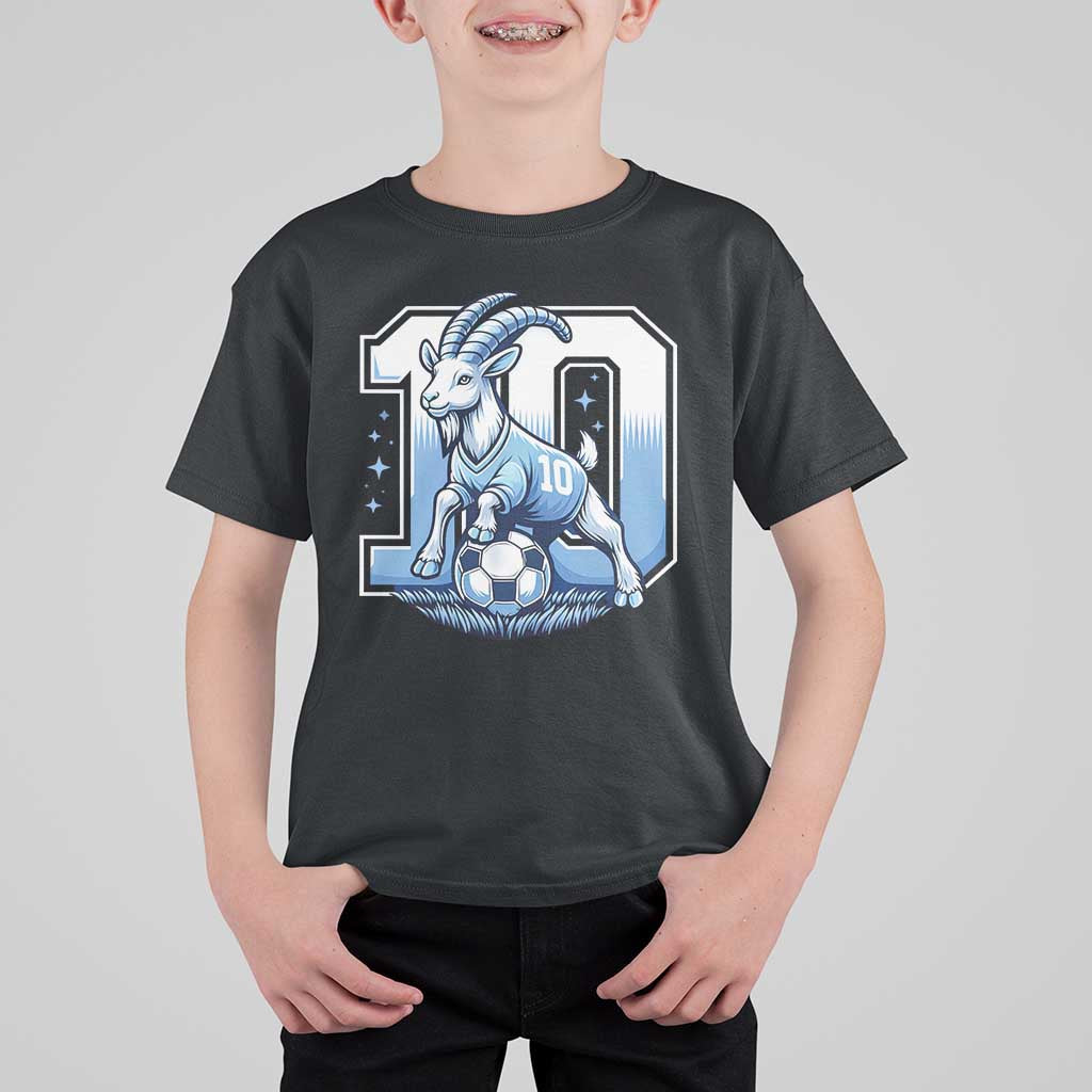 Number Ten The Goat Of Football Fans T Shirt For Kid Soccer Lover Gift