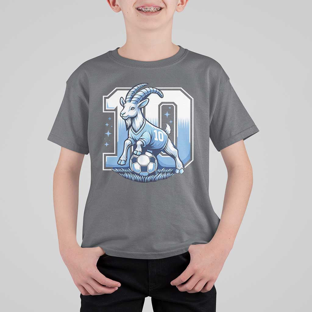 Number Ten The Goat Of Football Fans T Shirt For Kid Soccer Lover Gift